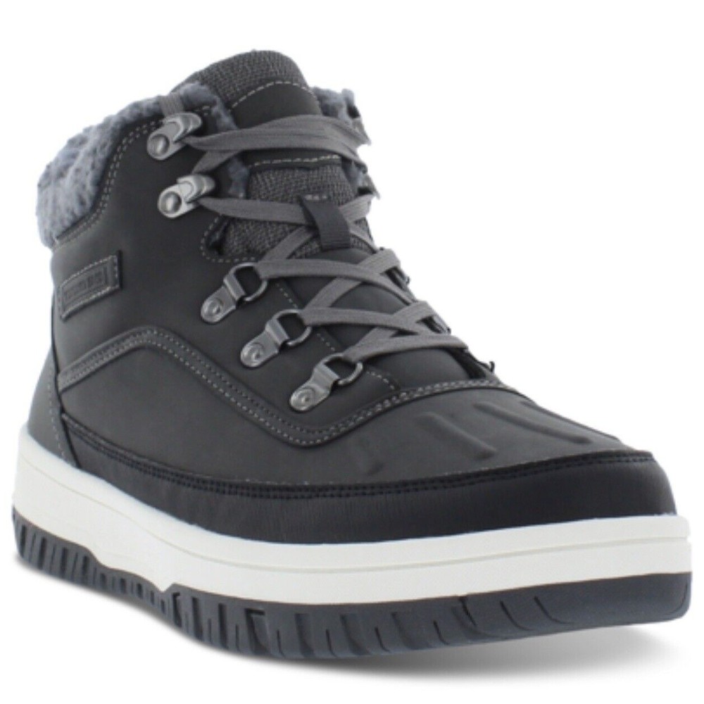 WEATHERPROOF LANDON MEN'S FLEECE-LINED BOOTS IN GREY SIZE 8 NEW